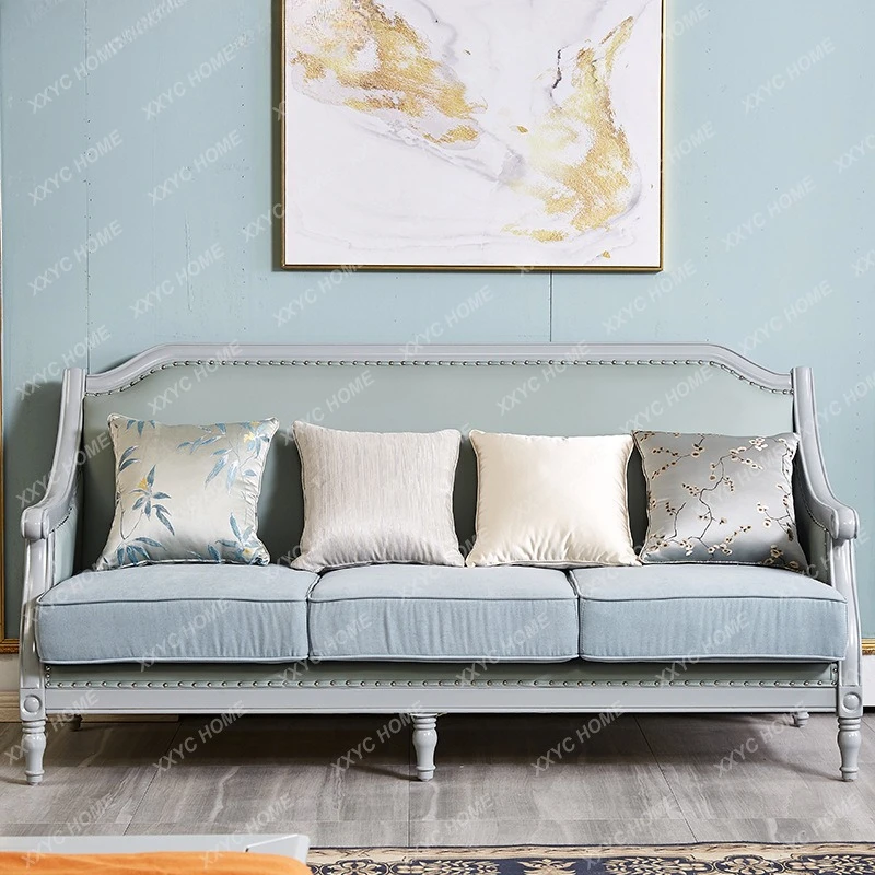 DD  solid wood sofa living room furniture modern light luxury style