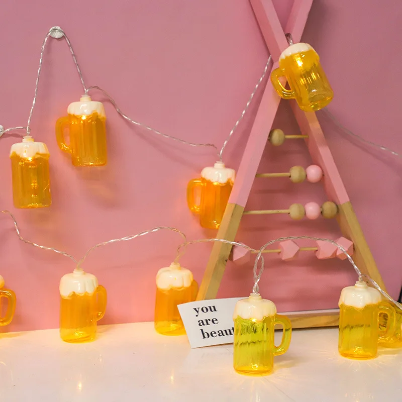Party Bierflasche Küche Dekoration Lichterketten Innenraum Batterie USB Power Nachtlichter Lichterketten Party Hochzeit Dekor – Detail 6