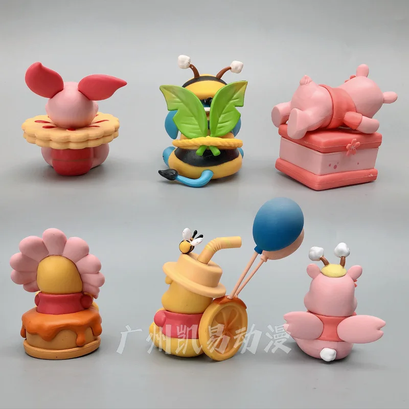 Disney Piglet Doll Model Cartoon Winnie The Pooh Eeyore Action Anime Figures Model Cute Toys Desktop Car Room Ornaments Gifts