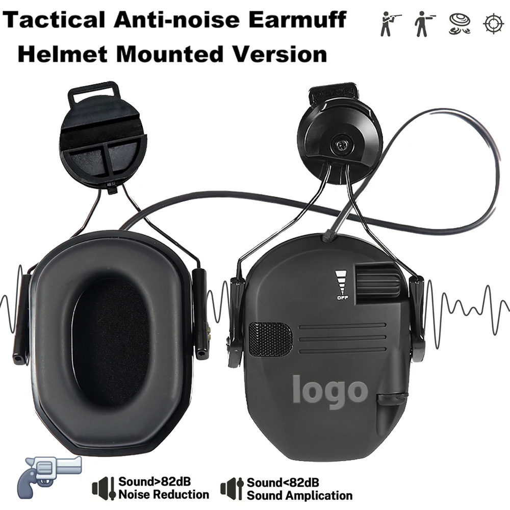 Newest Shooting Earmuffs Tactical Electronic Helmet Headset Hunting Hearing Protector Noise Reduction Headphone