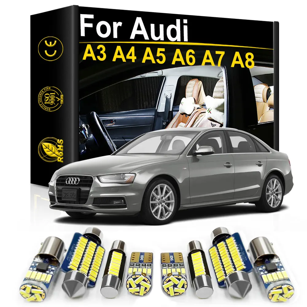 Interior LED Light For Audi A3 8L 8V 8P A4 B5 B6 B7 B8 A5 8T A6 C5 C6 C7 A7 A8 D2 D3 1996 1998 2003 2007 2008 2017 2021 Canbus