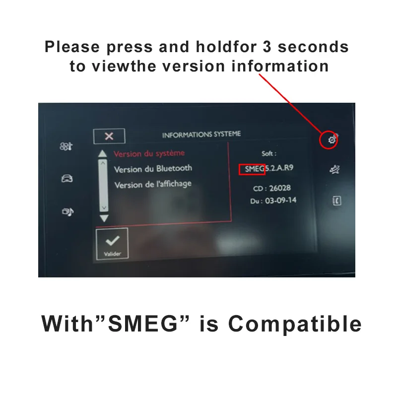 Für Peugeot Citroen Kabelloser CarPlay-Adapter Android Auto Modul SMEG 208 2008 308 508 3008 & C4 DS3 DS5 unterstützt Rückfahrkamera – Detail 1