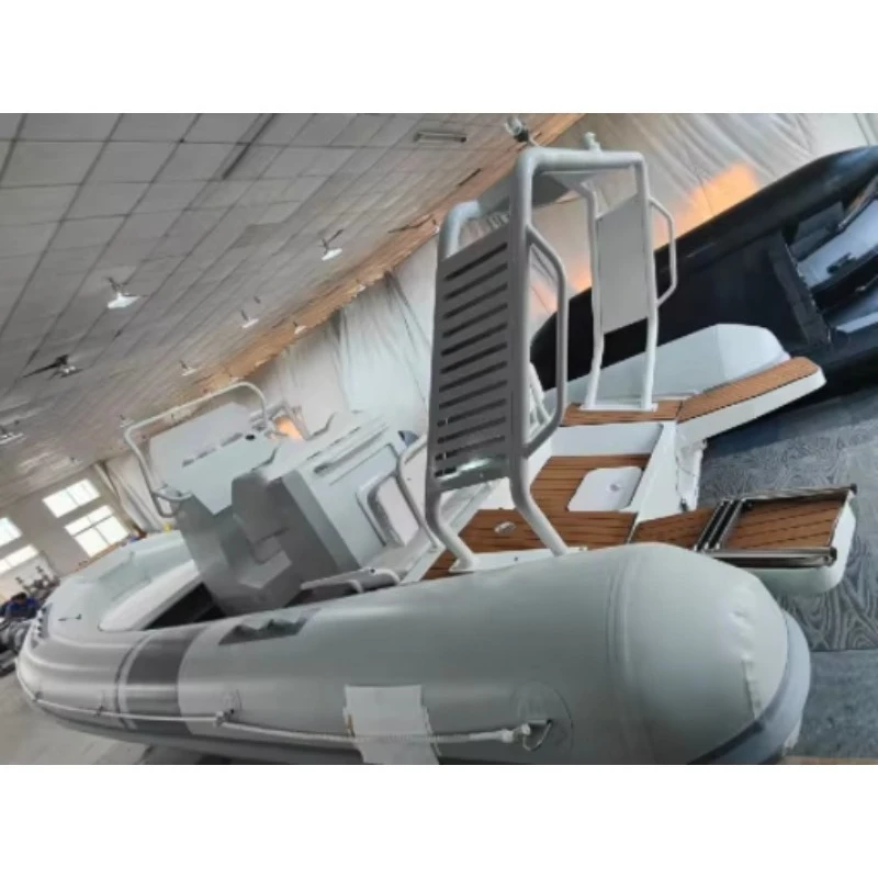 Aluminum Speed Boat PVC Rib Kayak Stable Inflatable Fishing Raft Rowing Yacht 6 Persons Water Sports Rigid Drifting 6m Durable