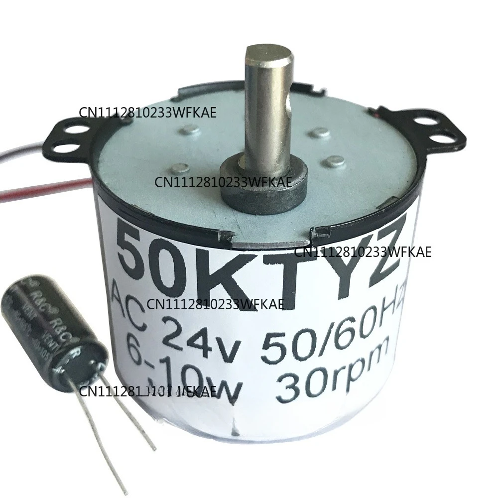 50KTYZ 24V 220V AC Micro Permanent Magnet Electric Synchronous Motor 220V 24V Slow Speed 1 To 120RPM Forward Reverse CW/CCW