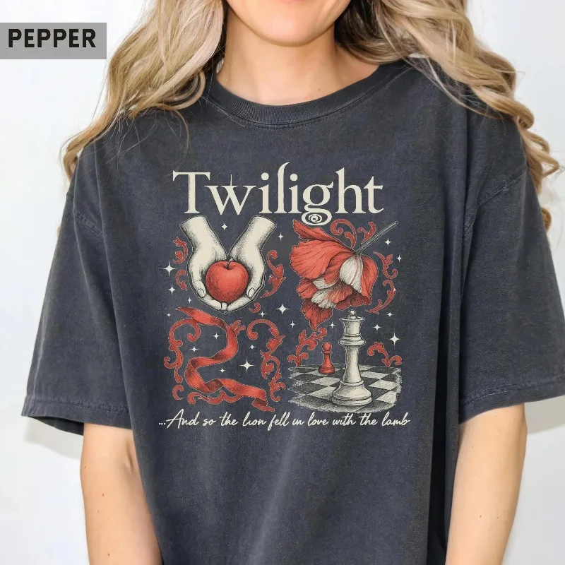 Twilight Series T-shirt, Bella Swan Book Cover T-shirt, Four Season New Casual T-shirt Suitable for Both Men and Women