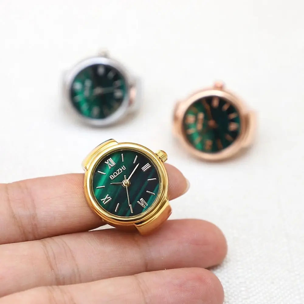 for Women Men Jewelry Clock Fashion Digital Watch Ring Watch Elastic Stretchy Rings Round Quartz Finger Rings