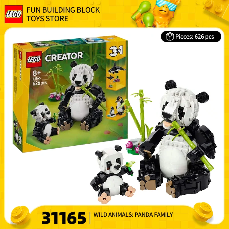 

Lego Three in One Animal Series 31165 31162 Wild Panda Cute Rabbit Children's Puzzle Toy Gift