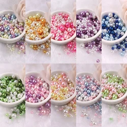150pcs/pack New 3-8mm multicolor imitation pearl round plastic acrylic spacer beads with holes used for jewelry making supplies