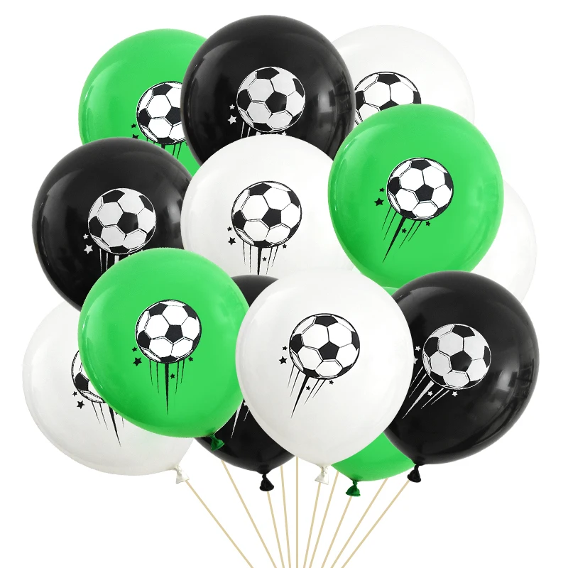 

12/24Pcs Football Printed Latex Balloons Soccer Helium Air Balloon Kids Toy Boy Sports Theme Birthday Party Decoration Supplies