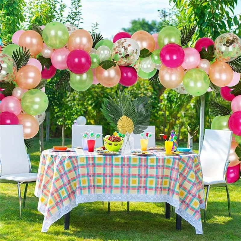 2025+ أوراق النخيل الاصطناعية، 66 قطعة أوراق النخيل الاستوائية نباتات اصطناعية موضوع هاواي ديكور الحفلات نبات الغابة الديكور