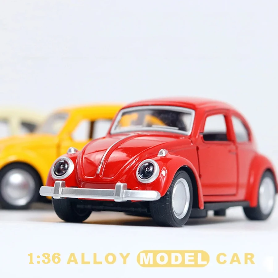 1PC Alloy Beetls Shaped Vintage Car Model Alloy Car Model Classic Car Door Car Ornaments