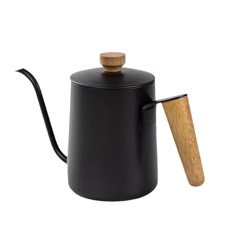 Classic Stainless Steel Wooden Handle Hand Pot 600ml Portable