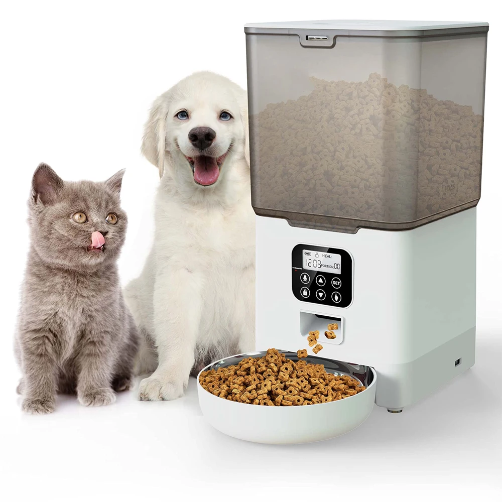 6L TuYa Wi-Fi Or Button Automatic Timmer Pet Feeder Smart Feed Dog Cat Feeder App For Pet  Voice Recorder Food Dispenser Bowl