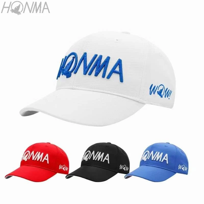 HONMA Unisex Golf Baseball Cap Adjustable Outdoor Sports Sun Hat Curved Brim All Season Casual Wear