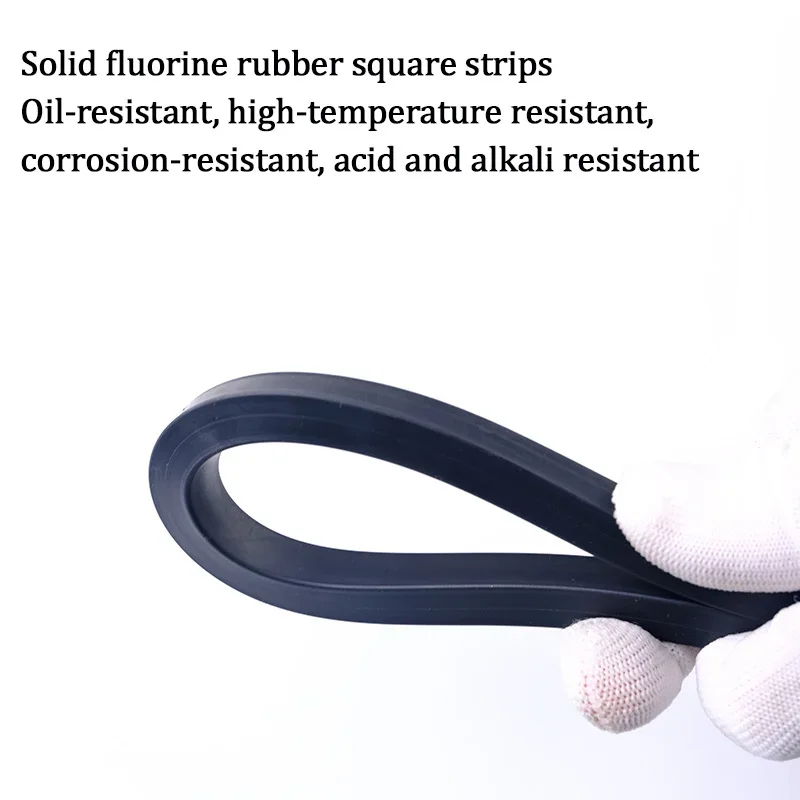

1M Black Fluorine Rubber Sealing Strip 4x4 5x5 6x6 6x8 7x7 8x8 8x10 10x10 10x12-30x30 Square Solid FKM Fluororubber Not Foaming