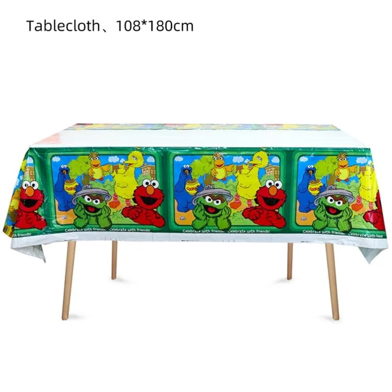 Cartoon Sesame Street Birthday Party Decoration Disposable Tableware Paper CakeTopper Plate Kids Birthday Baby Shower Supplies