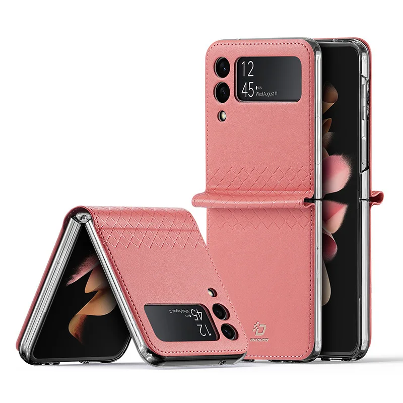 Funda de cuero Pu Original Dux Ducis para Samsung Galaxy Z Flip 7 6 5 Flip7 Flip6 Coque funda fina de lujo fundas de teléfono tipo billetera