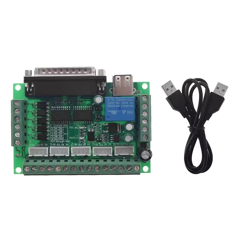 MACH3 Engraving Machine 5 Axis CNC Breakout Board With Optical Coupler For Stepper Motor Drive Controller Durable
