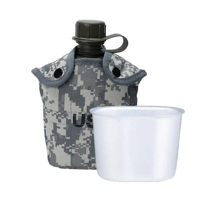 Camping Canteen Set Outdoor Multipurpose Canteen Set Portable Water Bottle With Cover Aluminum Cup Canteen Water Bottle For