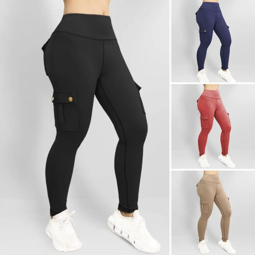 

Tummy Control Leggings Butt-lifting Leggings High Waist Yoga Pants with Pockets for Women Slim Fit Athletic Leggings for Running