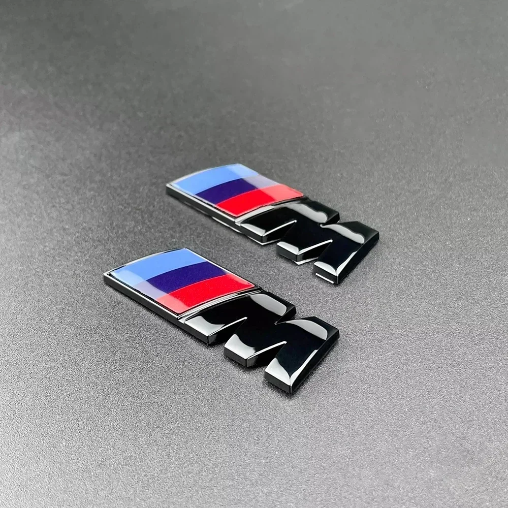BMW M ثلاثي الألوان شعار شارة لسلسلة 1/3/5/7 X1 X3 X5 X6 مقاوم للماء الحاجز والجذع ثلاثية الأبعاد ملصق شعار M الرياضة اكسسوارات السيارات
