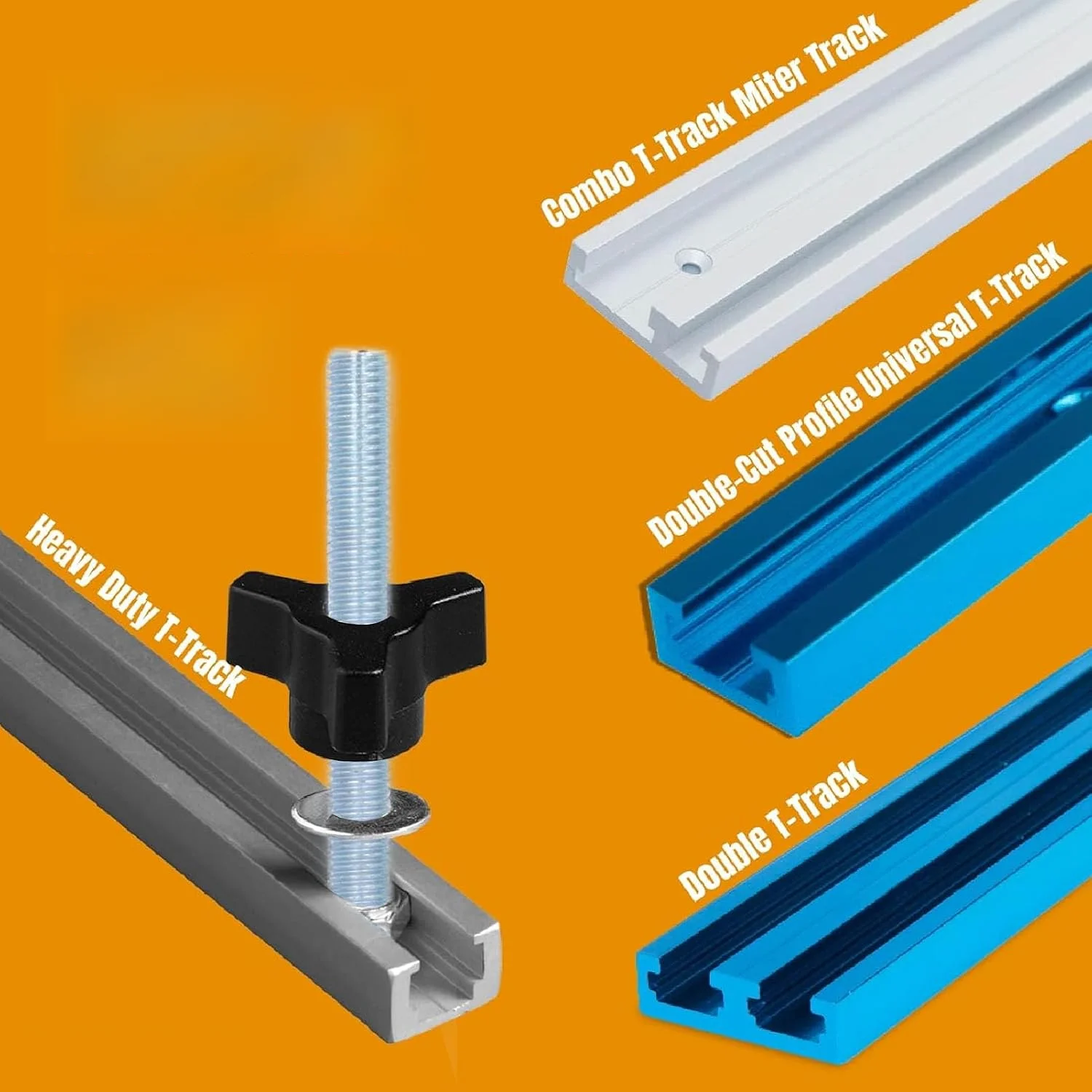 12pcs T Slot Bolt with Triangular Knob M8 for Woodworking Guide Rail Applications and Aluminum Profile Fixture Mounts