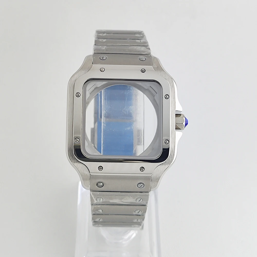 38 มม.NH35/NH36 นาฬิกาสแควร์ 316L สแตนเลสกันน้ําเหมาะสําหรับ NH35/NH36 กรณี Seiko MOD อุปกรณ์เสริม