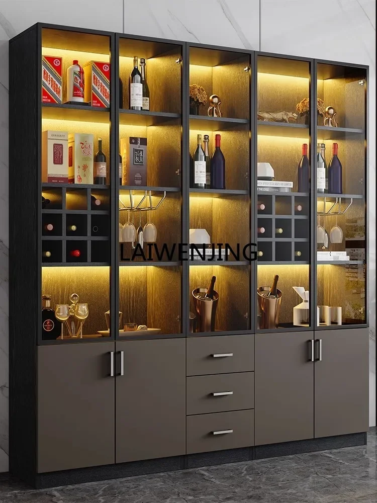 SGF glass door wine cabinet rack dining side against the wall high-end display cabinet