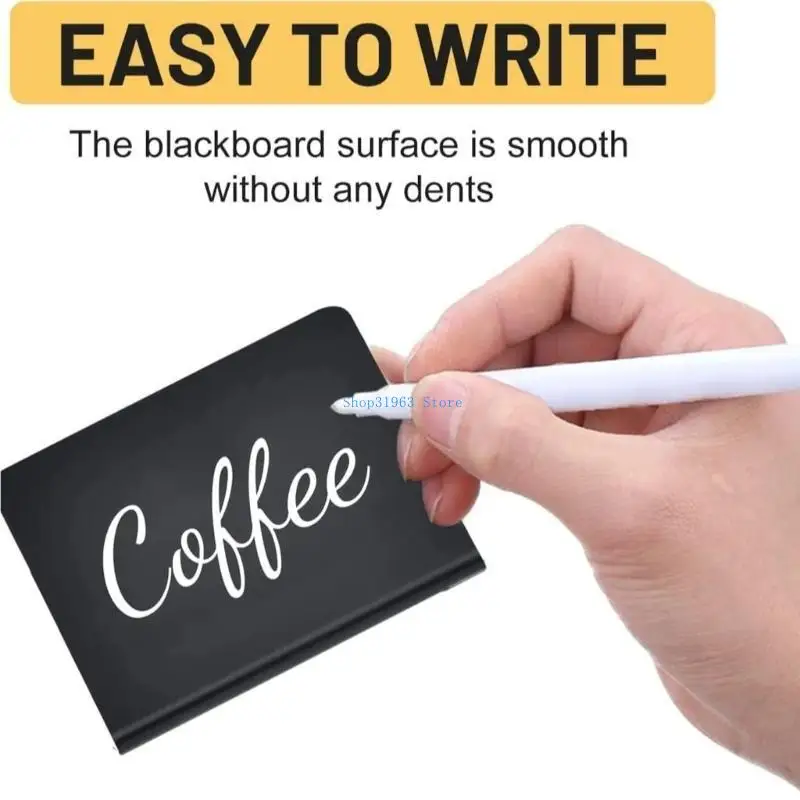 L4MA 10/20 PCS Chalkboard Tekens Schrijfbord met Pen Small Chalkboard Message Board