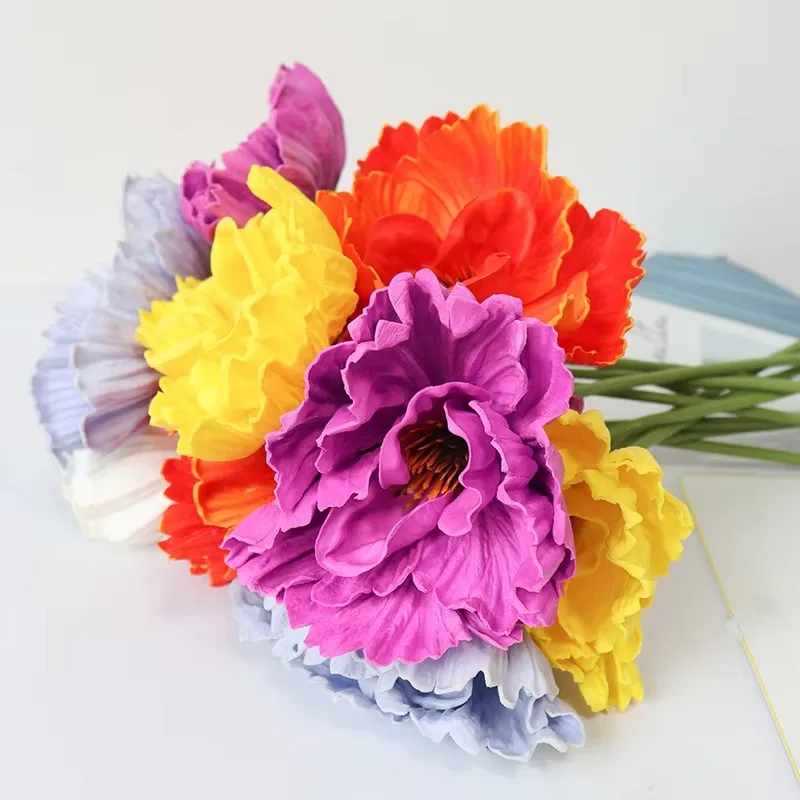 5PCS Artificial Bouquet Gerbera Flower Party Home Garden Decoration Silk Fake Flower Bouquet Room Office Decor