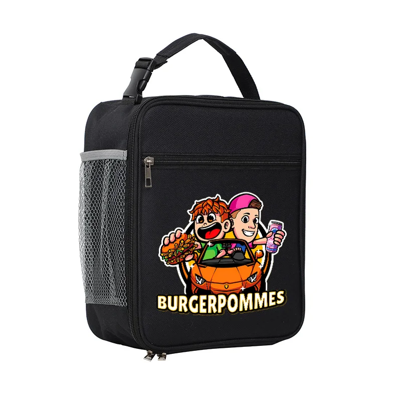 Burgerpommes Icrimax Food Thermal Bags Drink Carrier Insulated Bags Portable Lunch Cooler Bag Folding Insulation Picnic Ice Pack