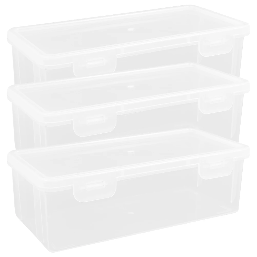 

3 Pcs Kitchen Spice Jars Transparent Bread Storage Containers Loaf Fridge ganizer Plastic Boxes Food Keep Fresh Holder