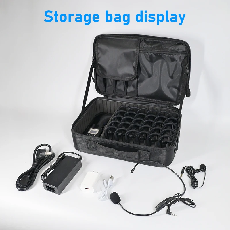 Whisper Headset Audio Speaker Tour Guide System Wireless Remote Transmitter Receiver Customizable Talkie Walkie