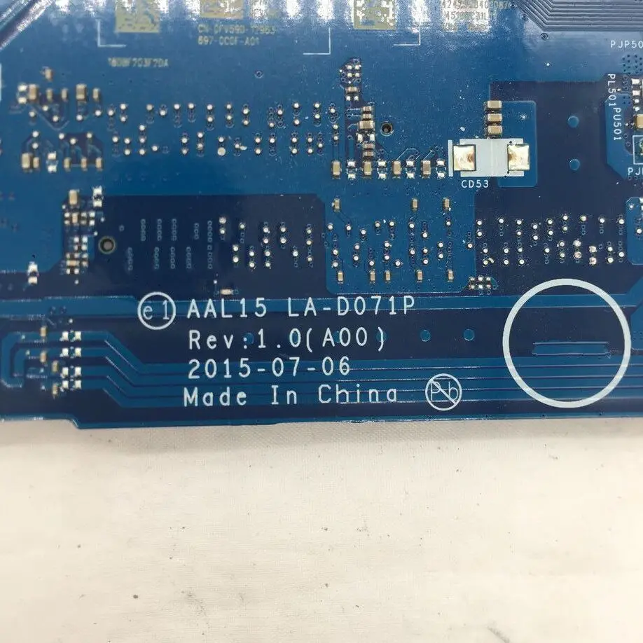 CN-0FV59D 0VYVP1 03JXDM Para DELL 15 5559 17 5759 14 5459 AAL15 LA-D071P Laptop Motherboard Com i5-6200U CPU 100% Testado Inteiramente