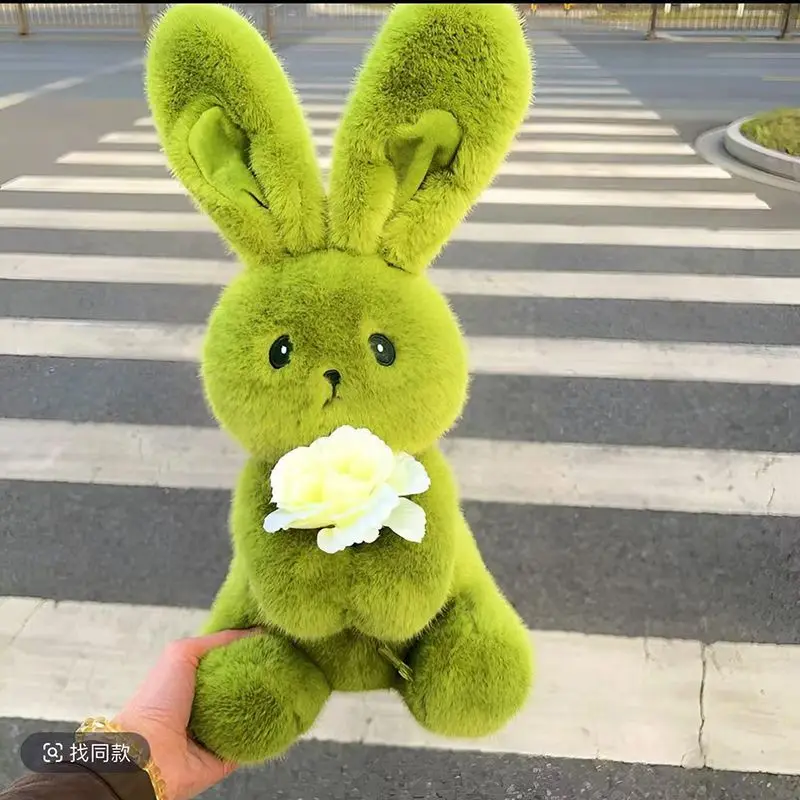 

Cute Green Bunny Plush Toy Squishy Fluffy Rabbit Stuffed Animal for Kids Adults Perfect for Kids Home Decoration Birthday Gift
