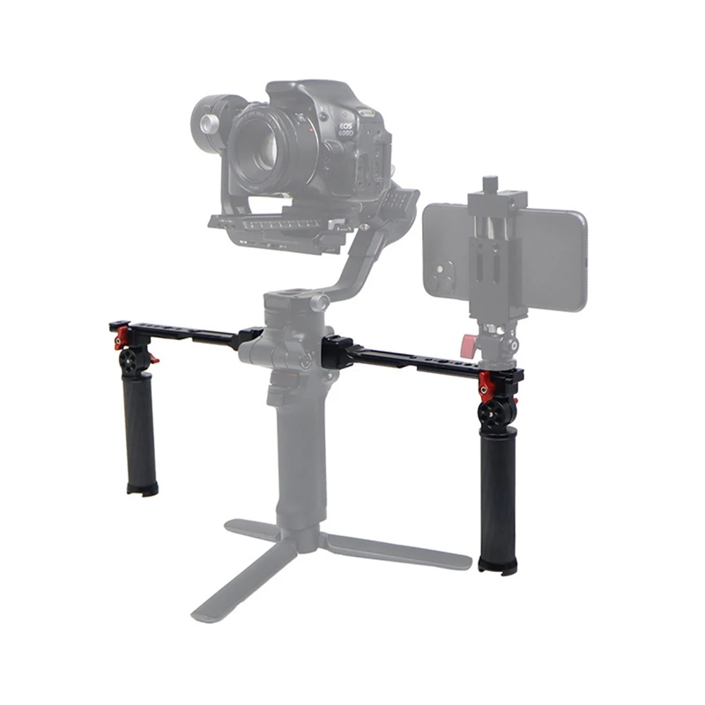 Impugnatura regolabile doppia impugnatura in carbonio supporto per morsetto per impugnatura per DJI Ronin RSC 2 RS2 staffa per Monitor stabilizzatore portatile