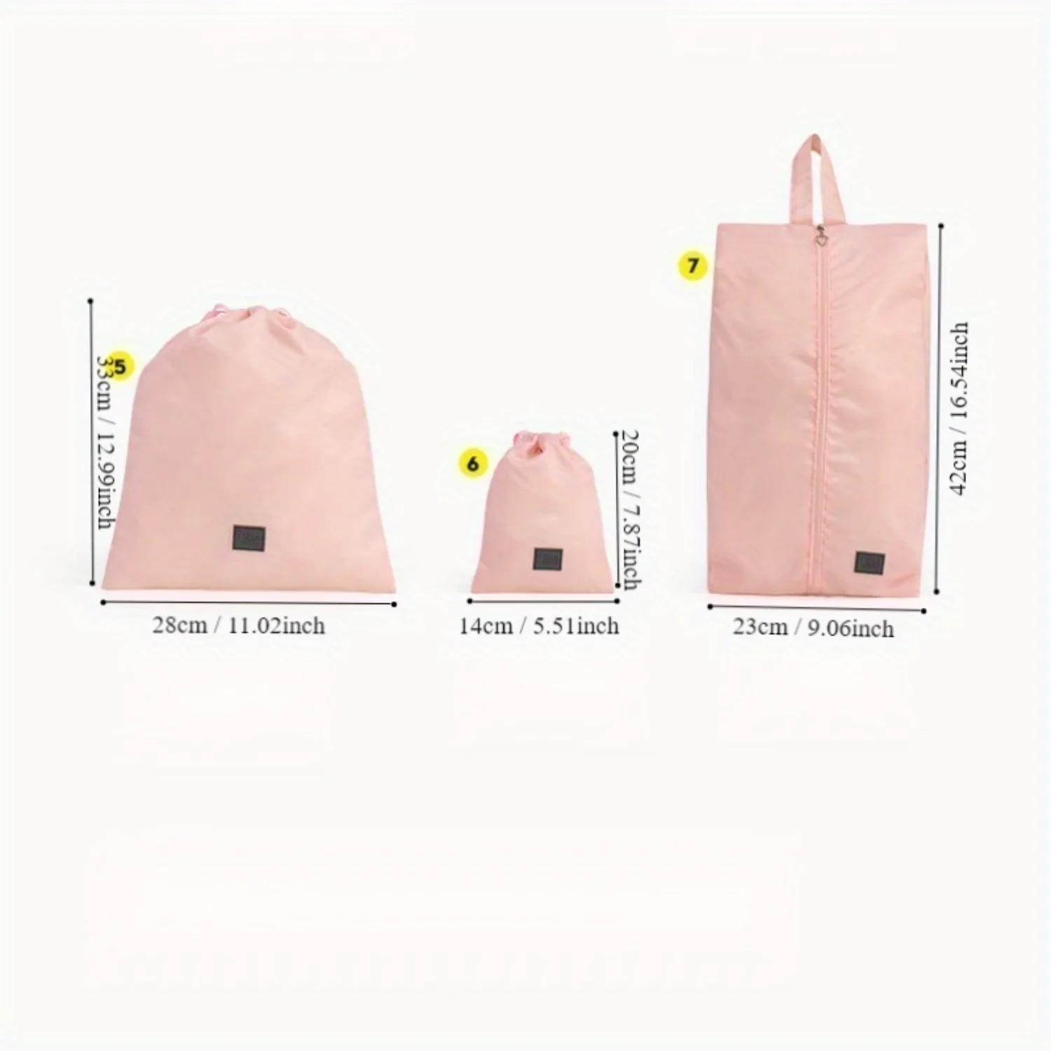 7pcs/set Travel Clothes  Bag, Underwear Lingerie Bra Organizer, Packing Cube For Makeup Toiletry