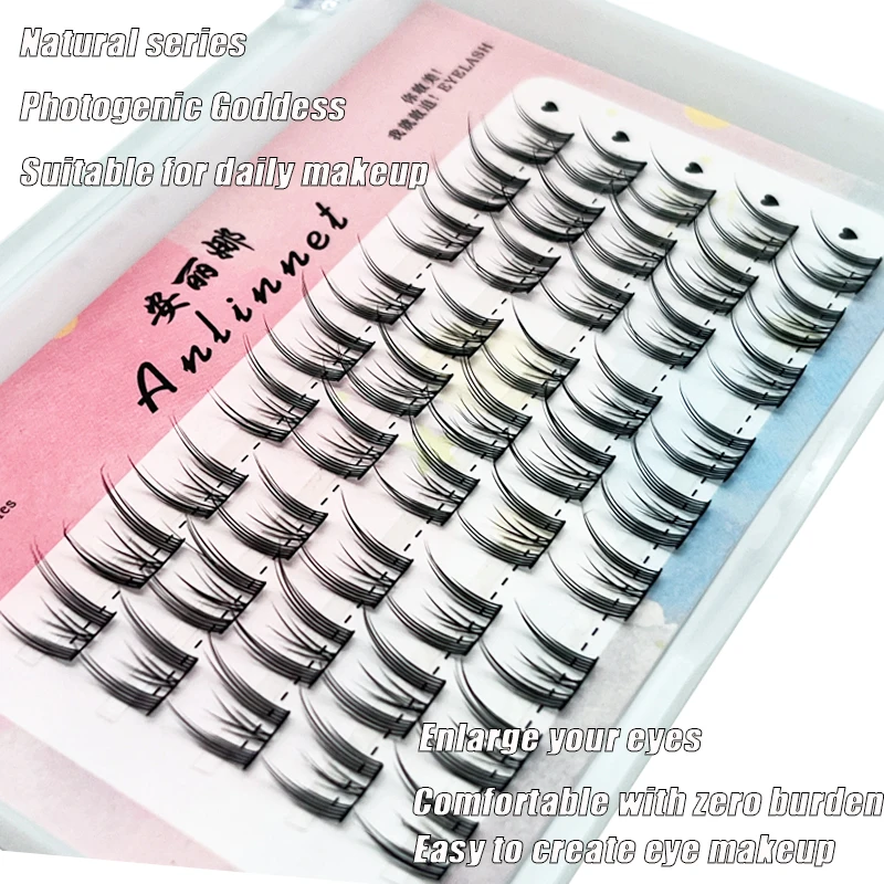 5 rangées/3 rangées de trilogie paresseuse cils chat elfe faux cils bricolage cils débutant faux cils outil