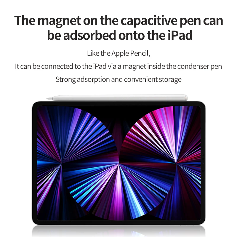 RD K12 ユニバーサル磁気静電容量式ペン - iPad/Android/Windowsデバイス対応、低遅延、バッテリー残量表示