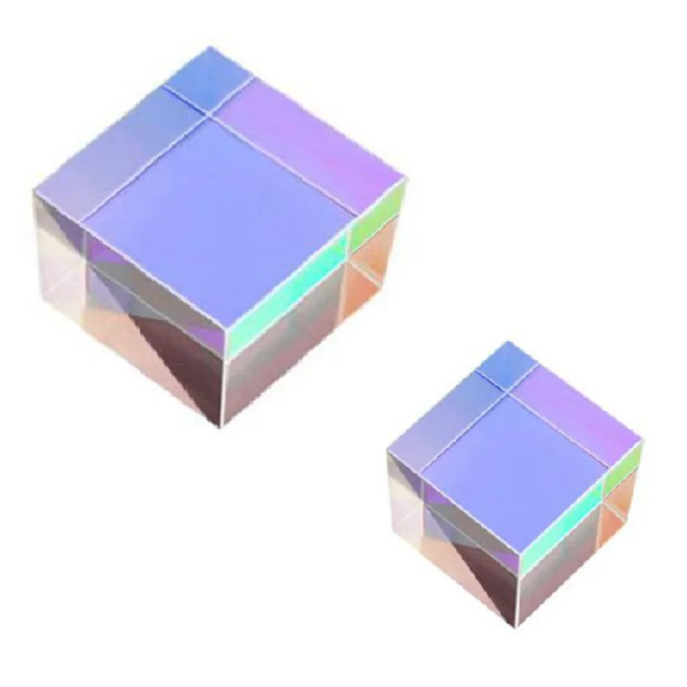 

20X20X20&15X15X15Mm Optical Prism Rainbow Cube of Light Color Large A Gift Children's Science Experiment