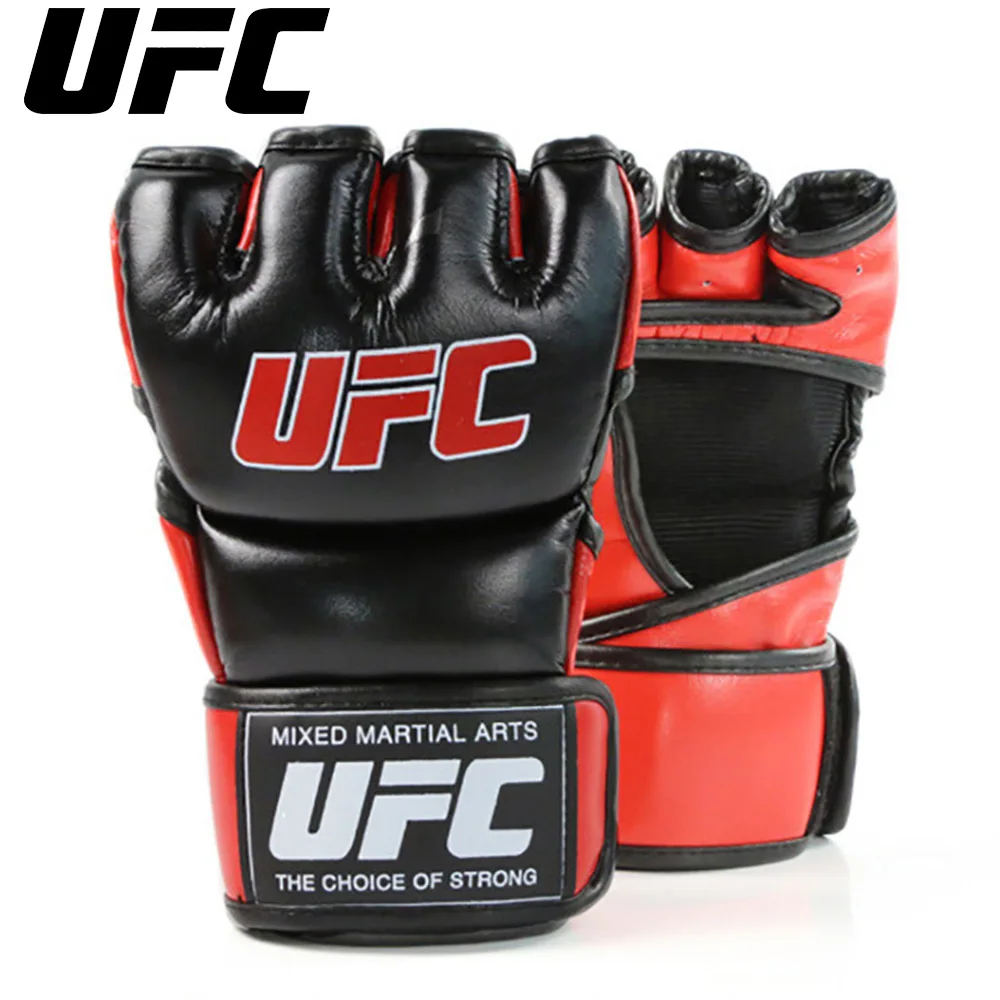 Bild 6: UFC Boxhandschuhe für Mma Muay Thai Free Fighting Fitness Taekwondo Kampf Sandsack Training Halbfinger-Boxhandschuhe