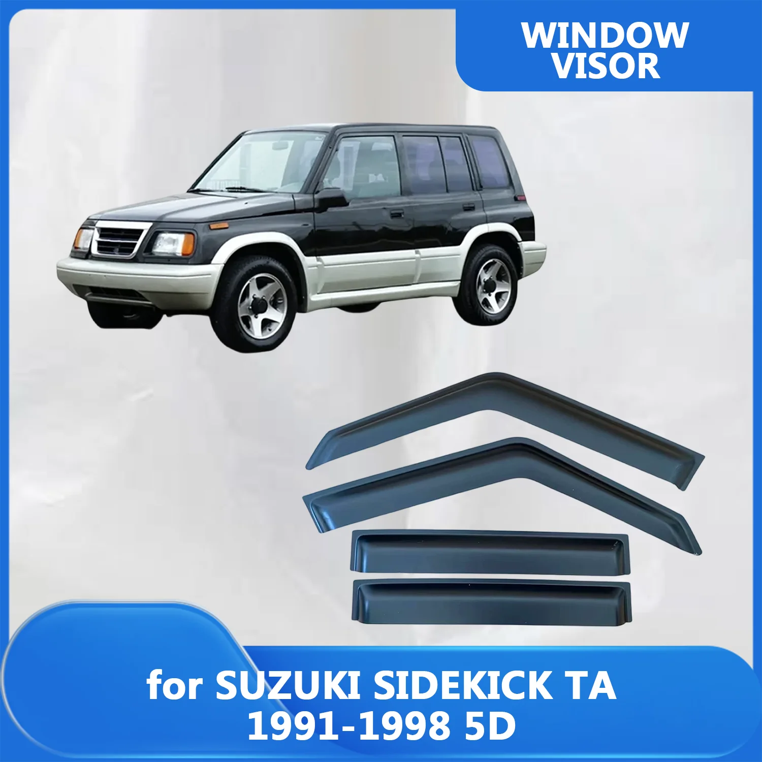 

Window Visor for SUZUKI SIDEKICK TA 1991-1998 5-DOOR Wind Deflectors Rain Guards Door Visor Vent Shades Ventvisor
