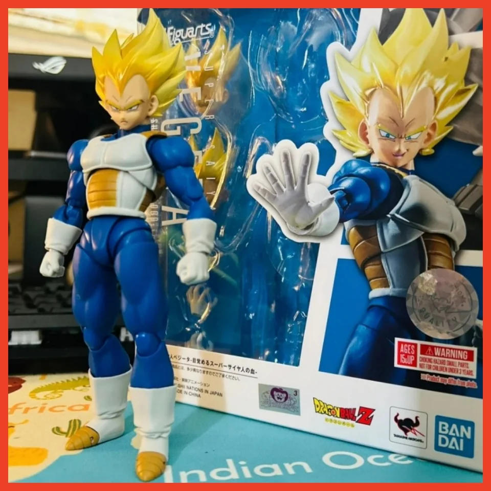 Bandai Original box S.H.Figuarts SHF Dragon ball VEGETA 24000 POWER LEVEL full action anime model kit finished toy gift for kids