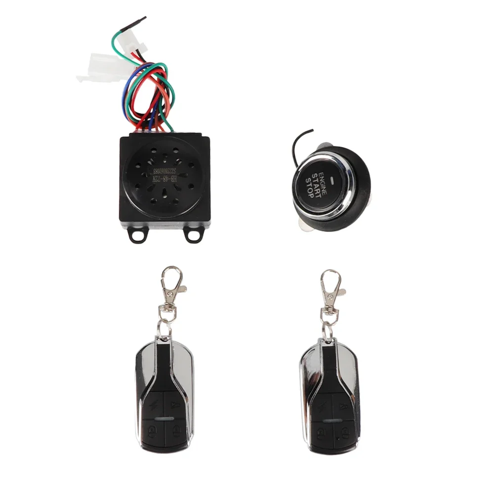 36-72V Electric Motorcycle Scooter Sound and Light Alarm Wireless Remote Control Electric Start Induction Anti-Theft Device