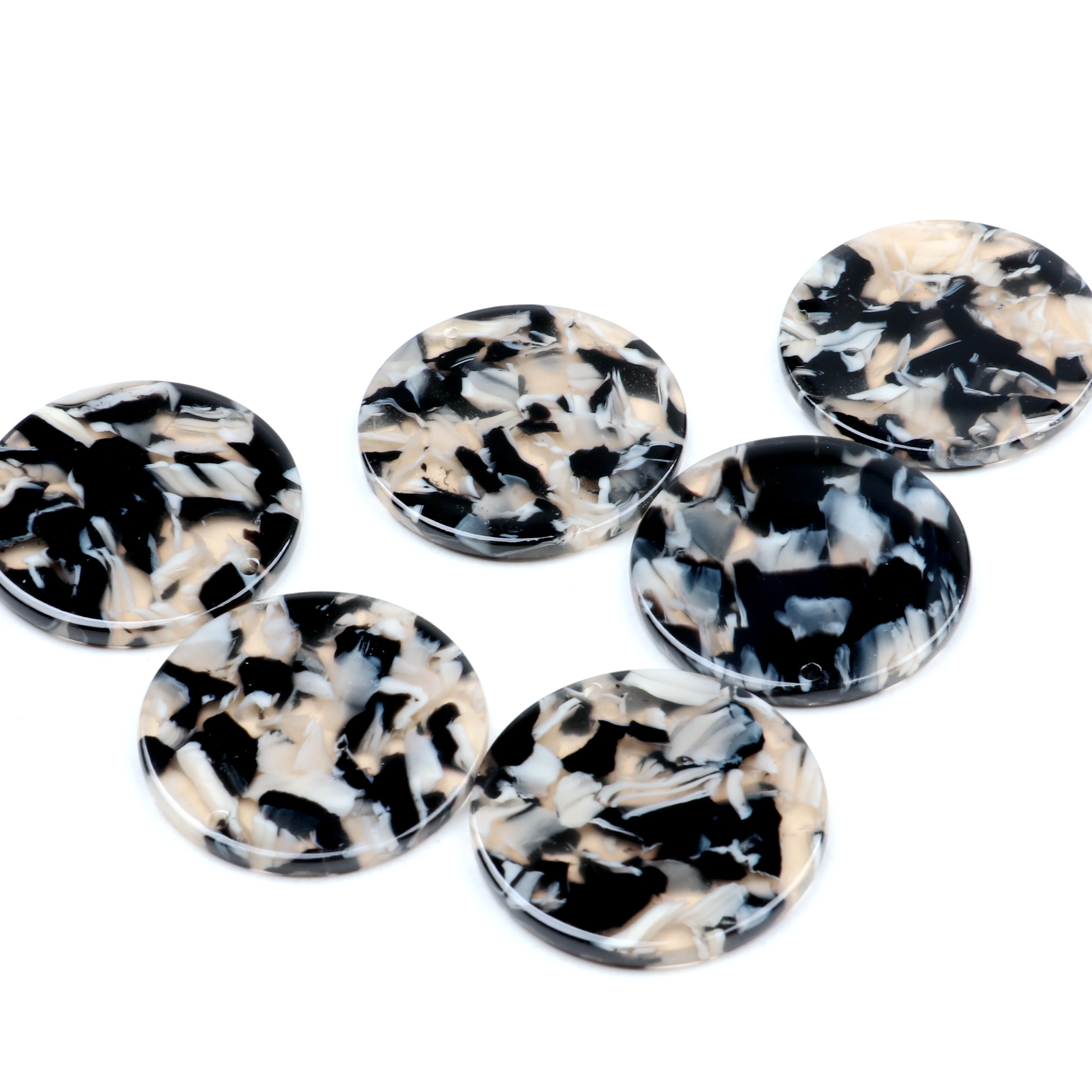 Tortoise Shell Beads,Acetate Acrylic Earring Charms,Circle Coin Shaped Pendants,Jewelry findings,Earrings Parts,30MM