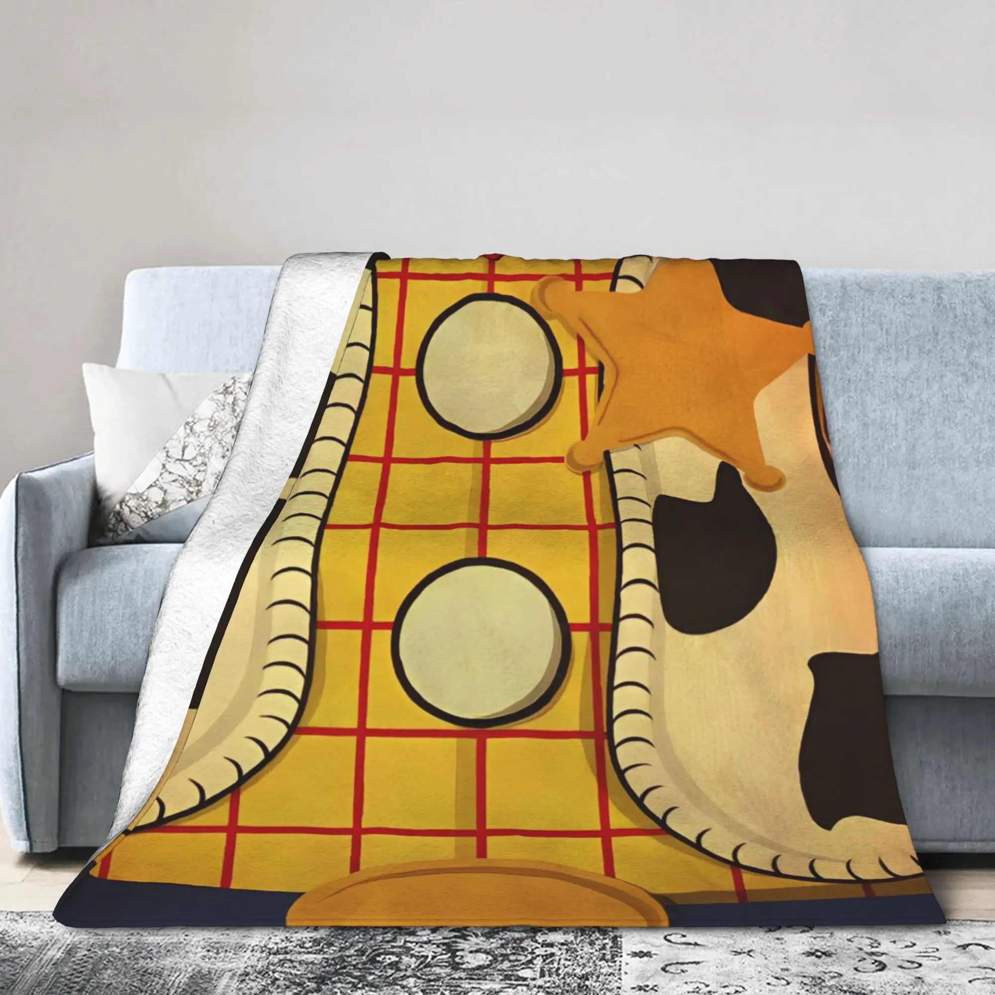 

Toy Story Cartoon Cute Blanket Fleece Decoration Multi-function Warm Throw Blankets for Bedding Travel Plush Thin Quilt