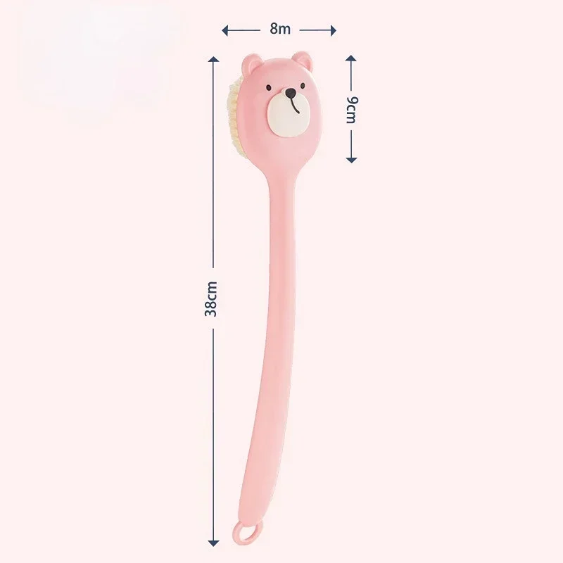 Soft Hair Long Handle Bath Brush, 1 Pcs Back Magic Tool, Body Rub Mud, Bath Towels