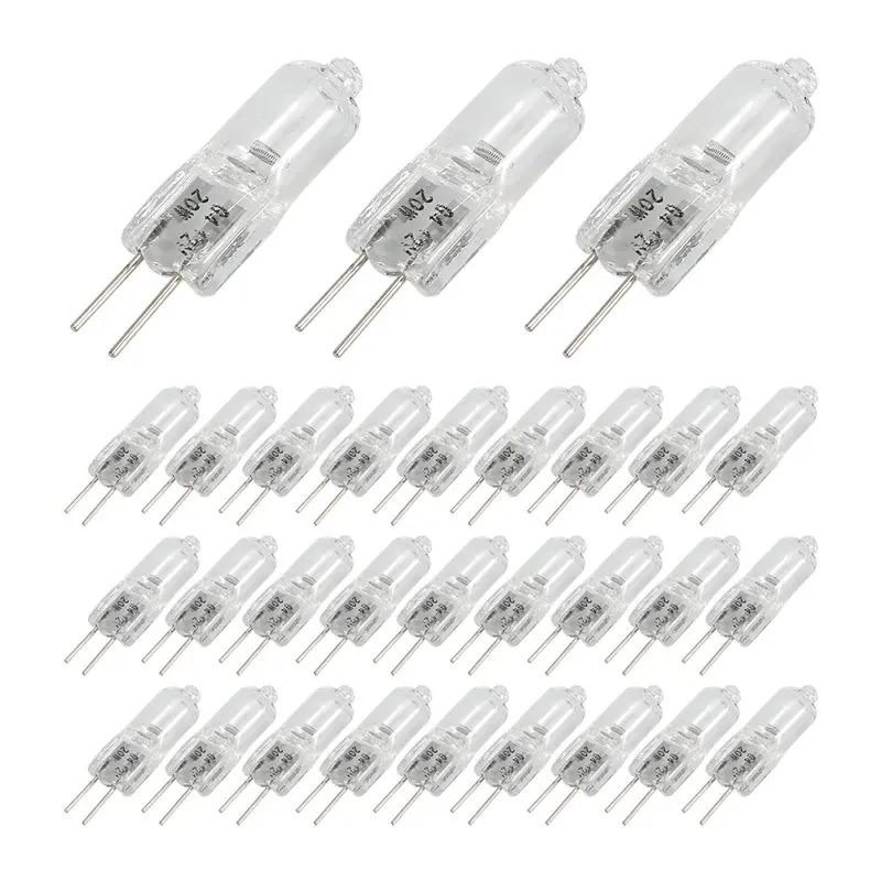AA94-G4 Bulb,20 Pack Halogen G4 12V 20W With G4 Bi-Pin Base,High Output G4 Light Bulb 12V 300LM For Cabinet Light Bulbs