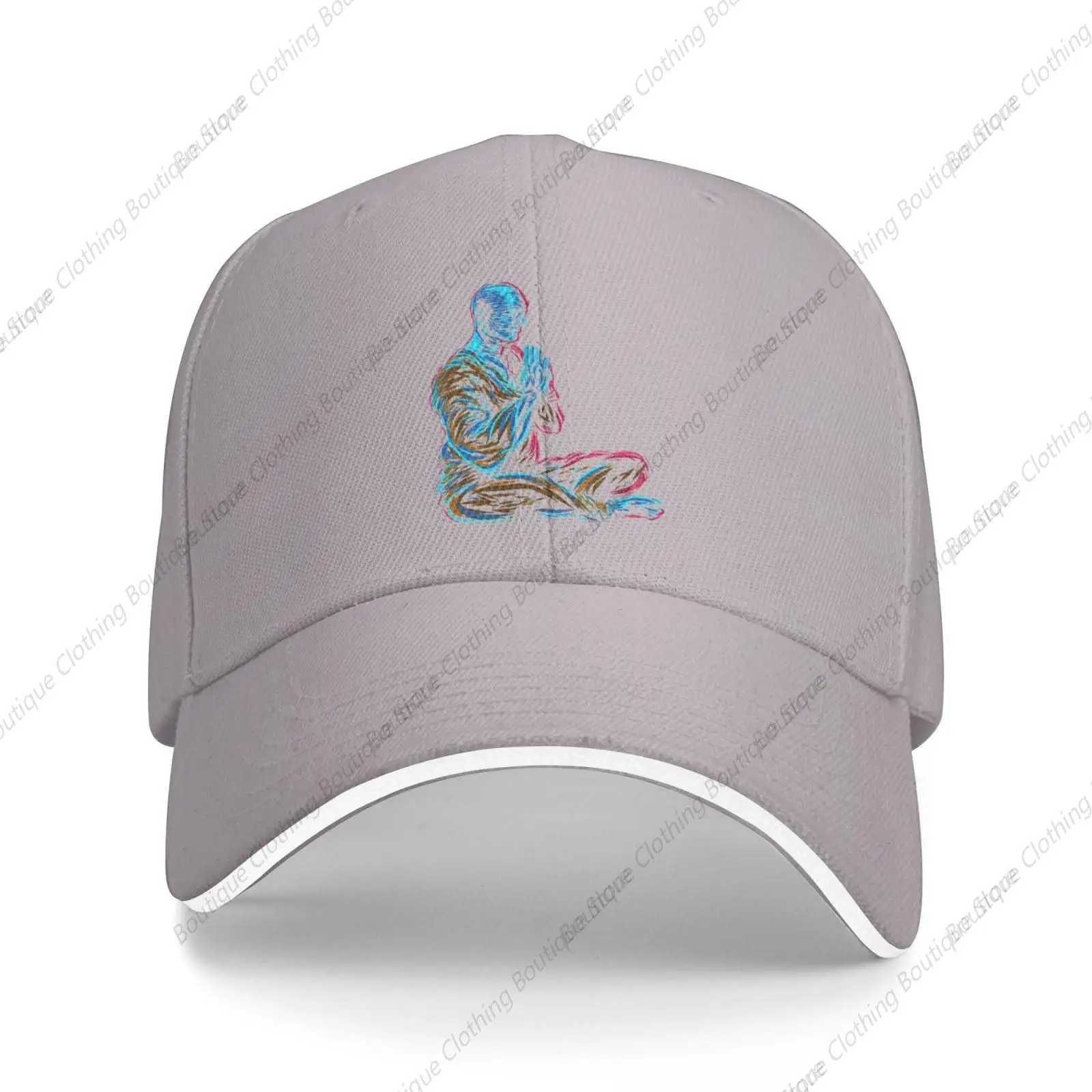 Shaolin Monks-Gorra de béisbol para hombre y mujer, sombrero ajustable para el sol, conductor de camión, color gris