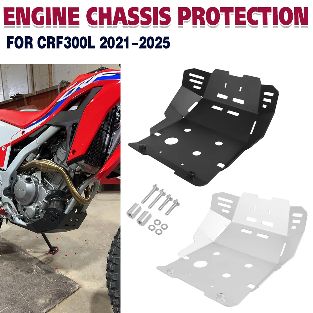 For HONDA CRF300L CRF 300L CRF300 L 2021-2025 2024 Motorcycle Skid Plate Bash Frame Guard Under Engine Chassis Cover Protection